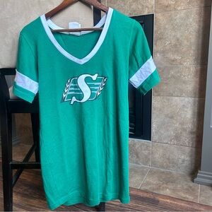 CFL Saskatchewan Roughriders Made in Canada Logo Nightgown Large